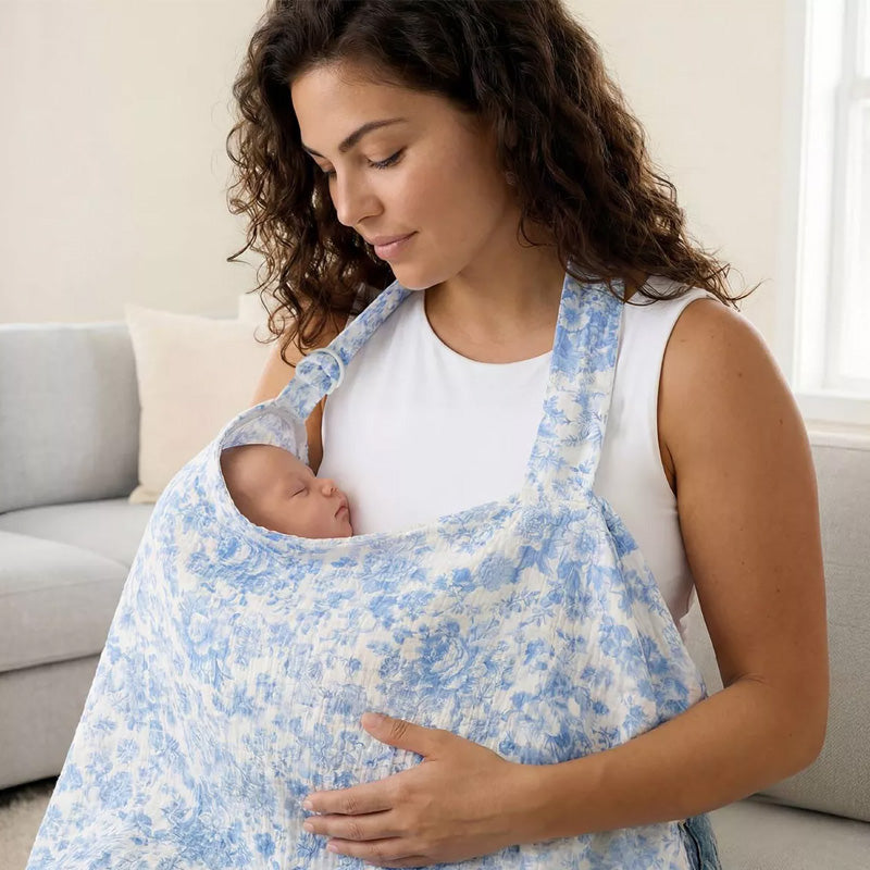 Itzy Ritzy Breastfeeding Cover - Blue Toile