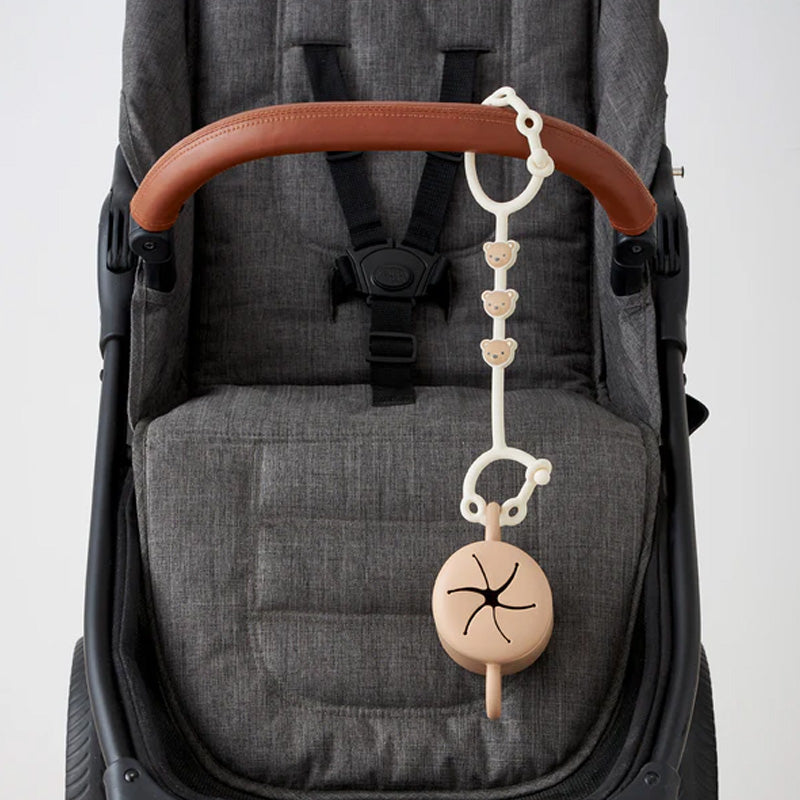 Itzy Ritzy Itzy Strap Toy & Snack Cup Strap - Theo the Bear