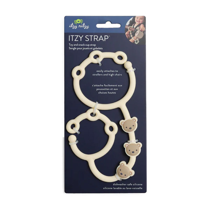 Itzy Ritzy Itzy Strap Toy & Snack Cup Strap - Theo the Bear