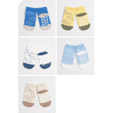 Korean Kids Brachiosaurus Mesh Non-Slip Ankle Socks 5Pair Set