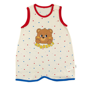 Kids Cotton Cool Mesh Sleeping Vest - Bear