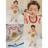 Kids Cotton Cool Mesh Sleeping Vest - Bear