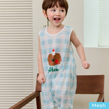 Kids Cotton Cool Mesh Sleeping Vest - Chocopong