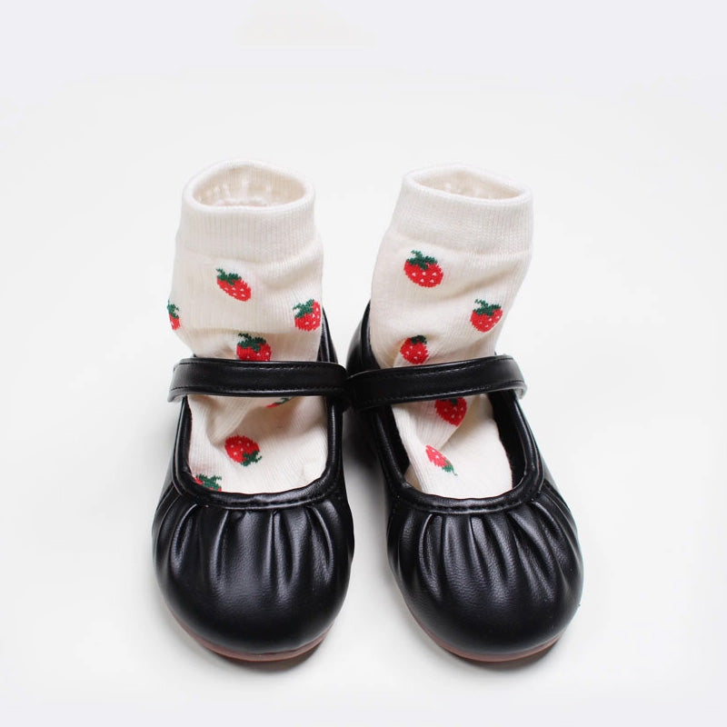 Korean Kids' Cherry Kong Crew Socks 5-Pairs Set