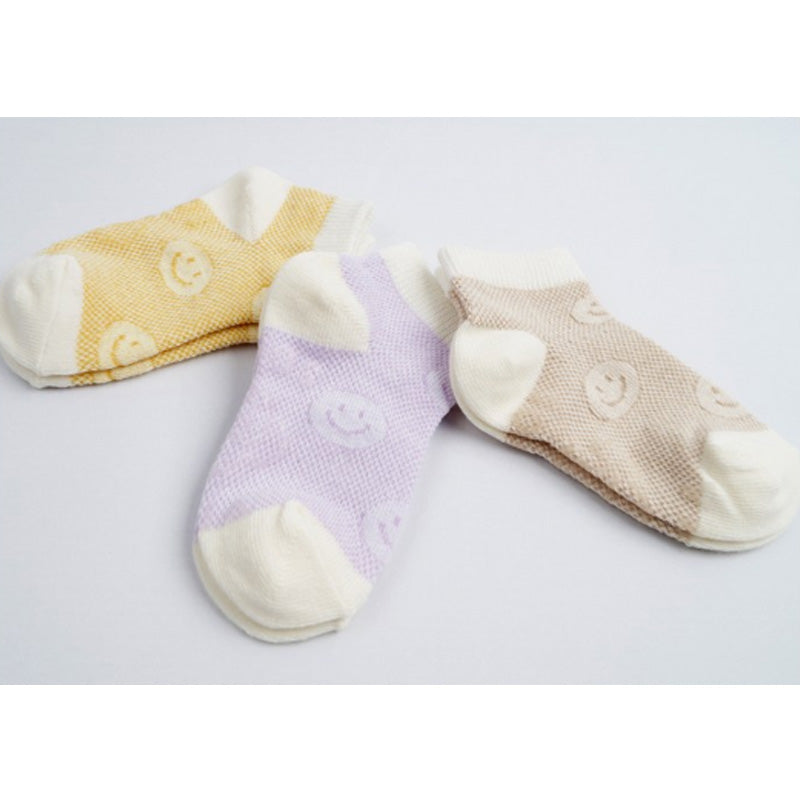 Type.net Socks Korean Kids Happy Net Mesh Non-Slip Ankle Socks 5Pair Set – Bebeang Baby