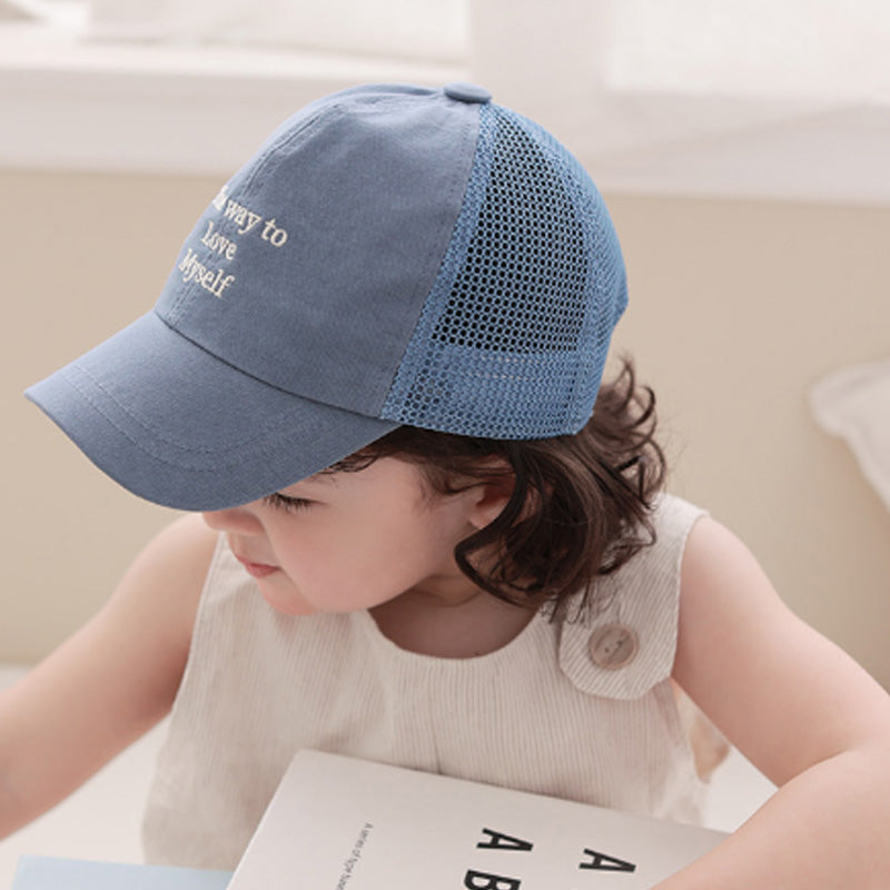 Kids Lettering Mesh Ball Cap
