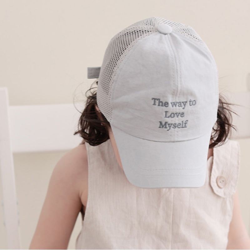 Kids Lettering Mesh Ball Cap