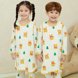 Kids Triple-Layer Quilted Long Sleeping Vest - Peek-A-Boo Bear