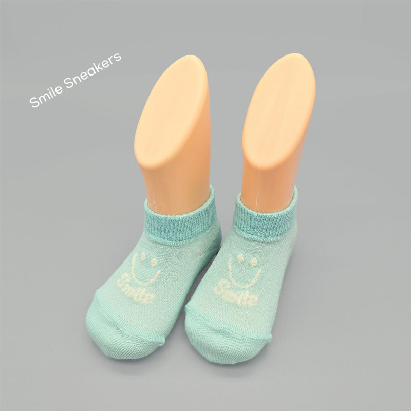 Korean Kids Smile Sneakers Non-Slip Ankle Socks 5Pair Set