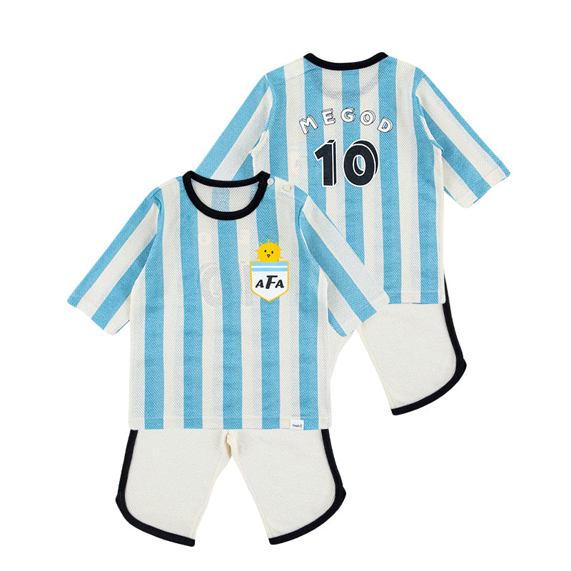 Kids Summer Short Shirt Cotton Cool Mesh Pajamas Set - AFA