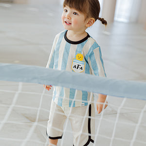 Kids Summer Short Shirt Cotton Cool Mesh Pajamas Set - AFA