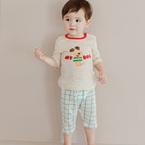 Kids Summer Short Shirt Cotton Cool Mesh Pajamas Set - Dog