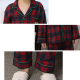 Korean Boy's Christmas Red Plaid Pajama Set
