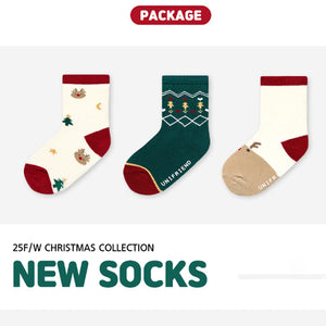 Kids Christmas Collection Socks 3Pair Set