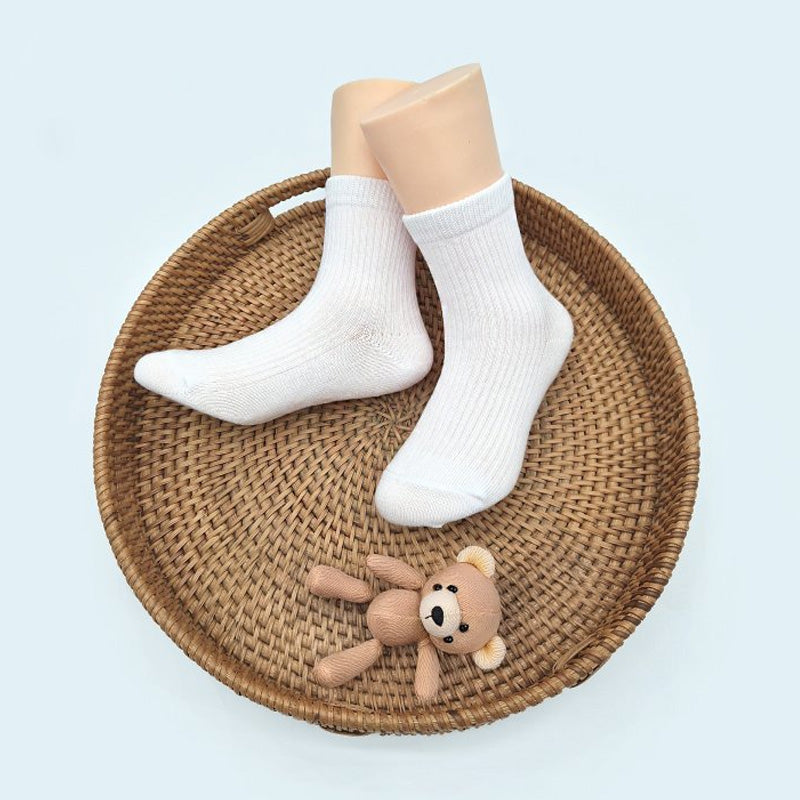 Korean Kids  Golji White Socks 5Pair Set