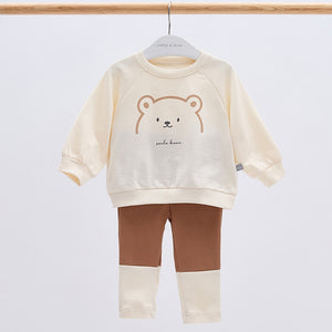 Korean Baby Top & Bottom Loungewear Set-Raglan