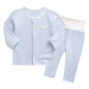 Korean Kids Cotton Pajamas Set-Angel Blue