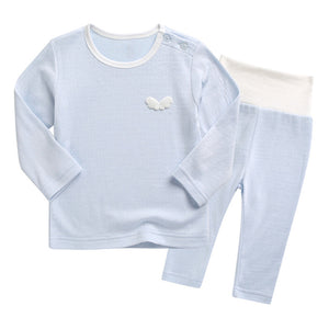 Korean Kids Cotton Pajamas Set-Angel Blue