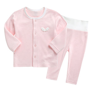 Korean Kids Cotton Pajamas Set-Angel Pink