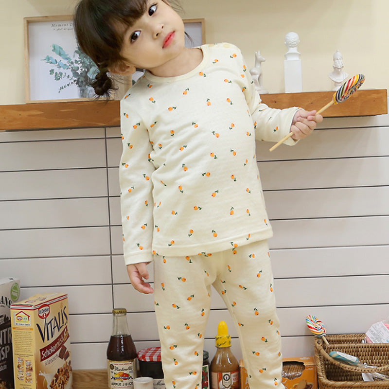 Korean Kids Cotton Pajamas Set-Floral Blossom