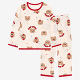 Korean Kids Cotton Pajamas Set-Hot Cocoa