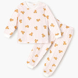 Korean Kids Cotton Pajamas Set-Little Bear Pink