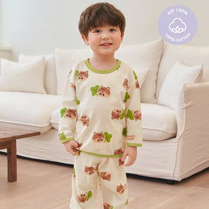 Korean Kids Cotton Pajamas Set-Lucky Dada