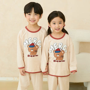 Korean Kids Cotton Pajamas Set-Mercy
