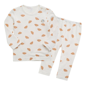 Korean Kids Cotton Pajamas Set-Puppy Ivory
