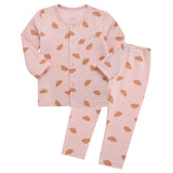 Korean Kids Cotton Pajamas Set-Puppy Pink