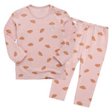 Korean Kids Cotton Pajamas Set-Puppy Pink