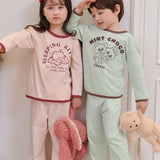 Korean Kids Cotton Pajamas Set-Sleeping Kiki