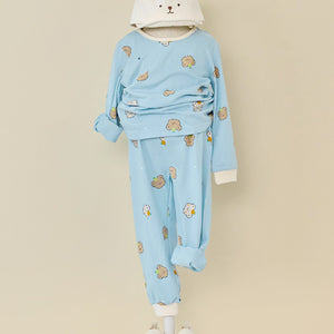 Korean Kids Cotton Pajamas Set-Sweet Bear