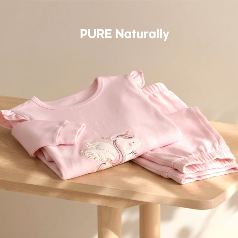 Korean Kids Cotton Pajamas Set-Unicorn