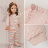 Korean Kids Thermal Pajamas Set-Pink Corn