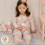 Korean Kids Thermal Pajamas Set-Pink Corn
