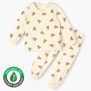 Korean Kids Organic Pajamas Set-Cotton Bear
