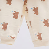 Korean Baby Top & Bottom Loungewear Set-Hi Brown