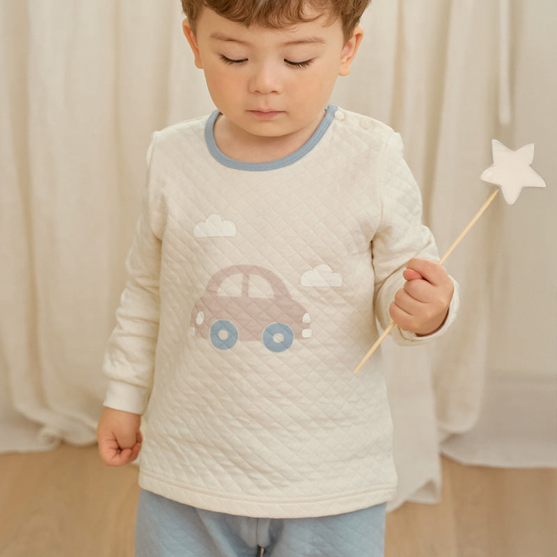 Korean Kids Thermal Pajamas Set-Bom Car