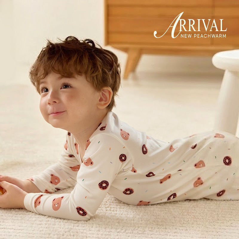 Korean Lightweight Thermal Long Underwear Set-Donut Bear