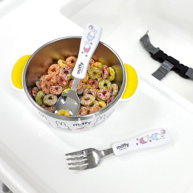 Miffy Kids Stainless Steel Spoon and Fork Set with Travel Case