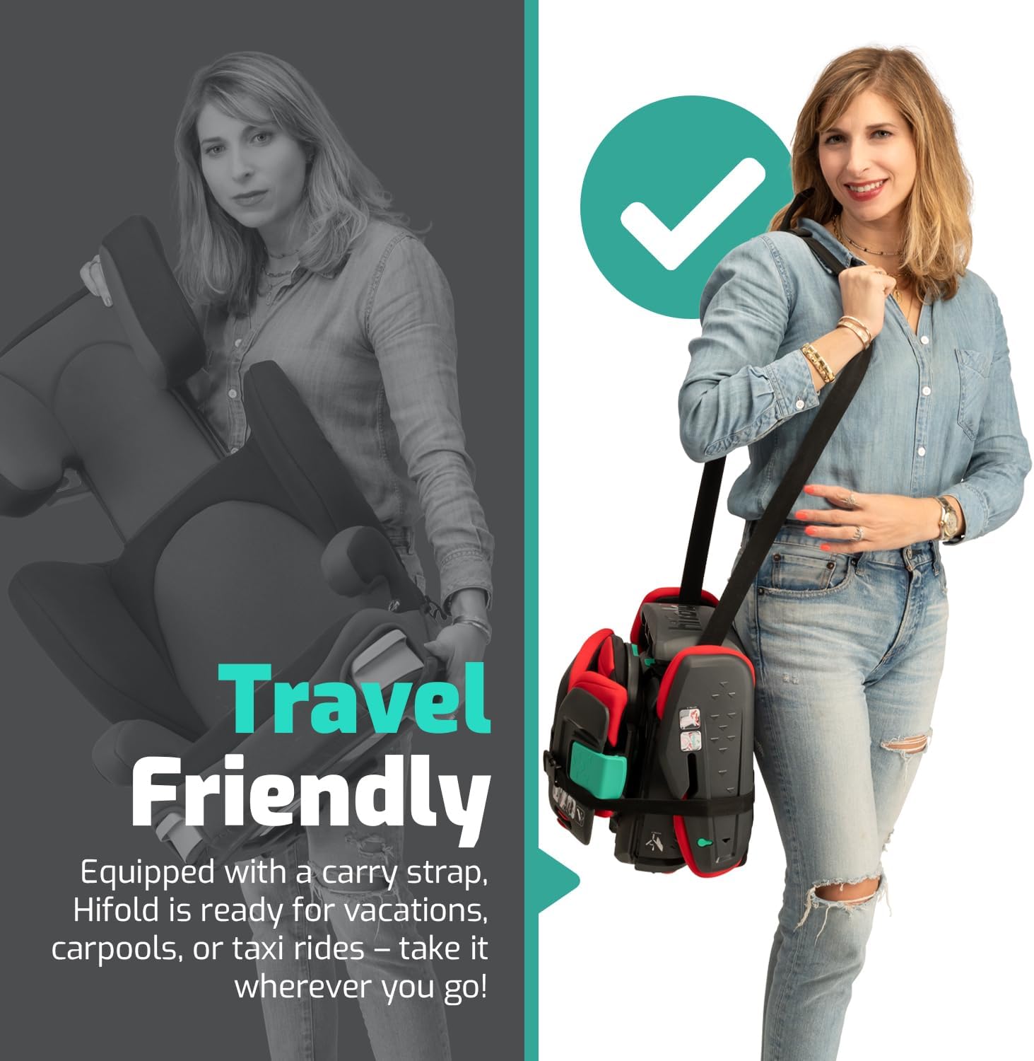 Mifold Hifold fit-and-fold Booster Car Seat