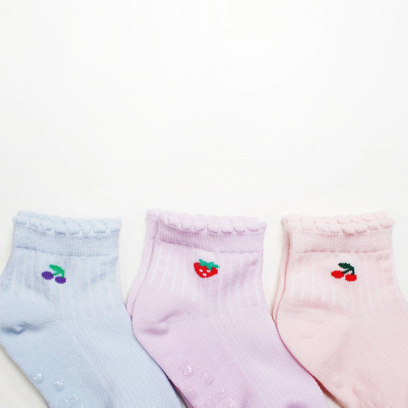 Korean Kids Mitz Tiny Floral Ankle Socks 5-Pair Set
