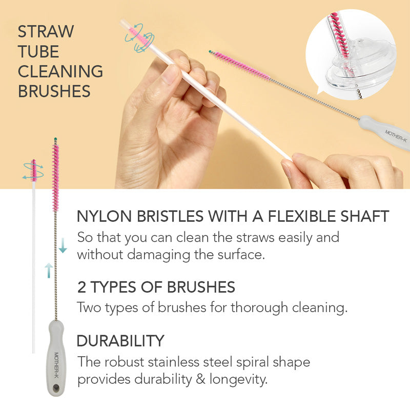 Mother-K Straw Brush 2pcs Set