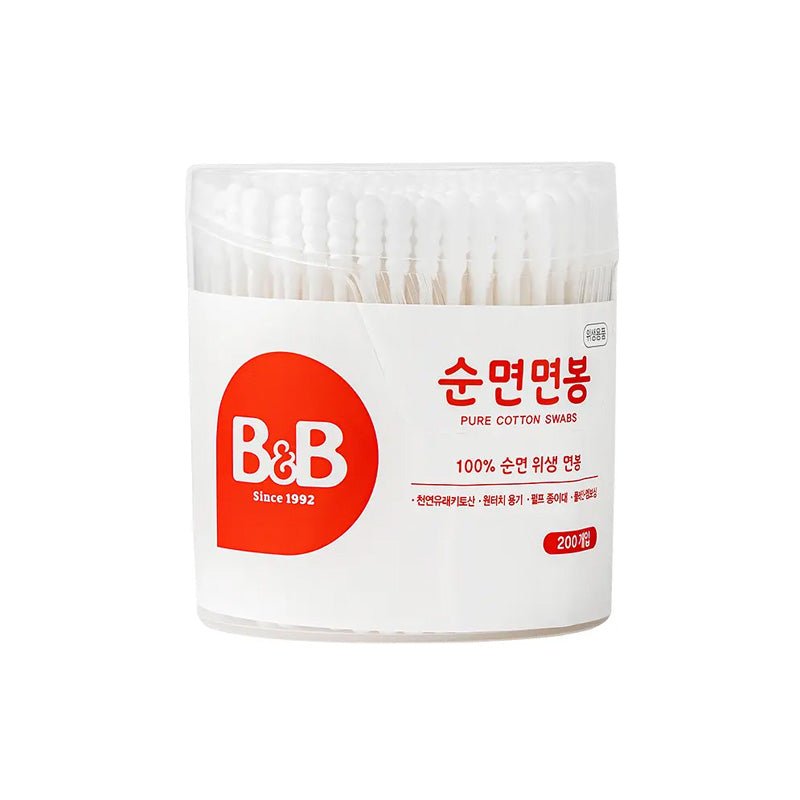 B&B Premium Cotton Swabs For Baby (Round) 200P