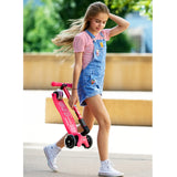 Micro Kickboard Maxi Deluxe Foldable LED Scooter Age 5-12