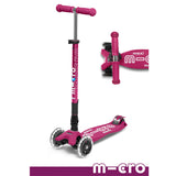 Micro Kickboard Maxi Deluxe Foldable LED Scooter Age 5-12