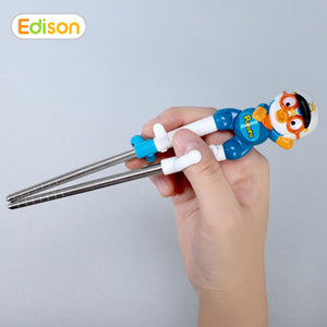 Edison Pororo Stainless Steel Chopsticks, 2nd Step Right Hand