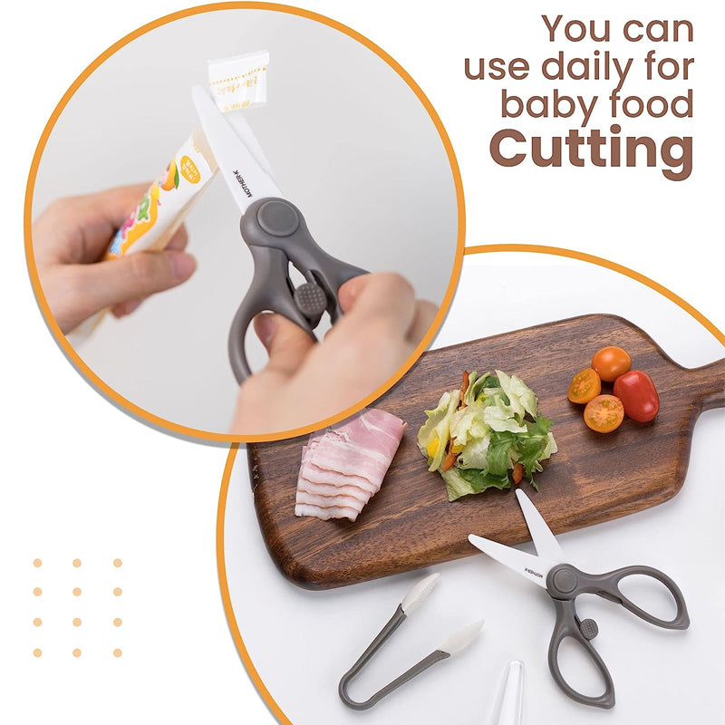 Baby Food Cutter Scissors With Case – Bebeang Baby