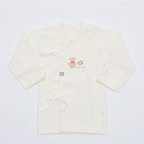 Korean Pretzel Bear Newborn Gift Set (Baby Hat, Kimono Top, Mittens, and Swaddle)
